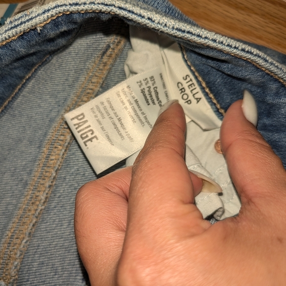 19. NWT PAIGE DENIM STELLA CROP HIGH WAIST MODERN STRAIGHT CROP JEANS - Picture 4 of 6